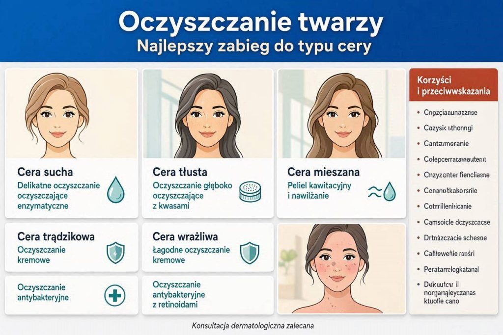 Oczyszczanie twarzy w gabinecie: najlepszy zabieg do typu cery