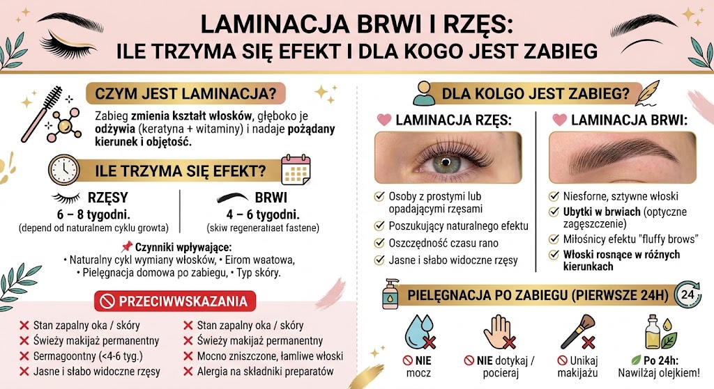 Laminacja brwi i rzęs: ile trzyma się efekt i dla kogo jest zabieg