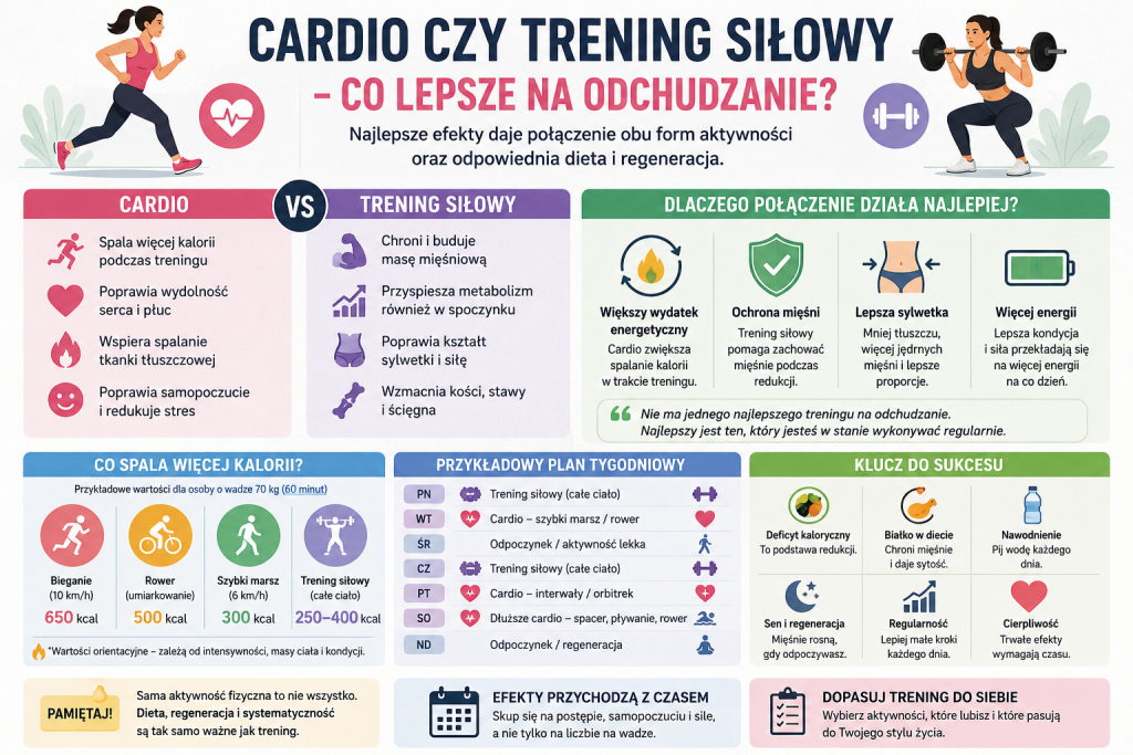 Co lepsze na odchudzanie: cardio czy trening siłowy?