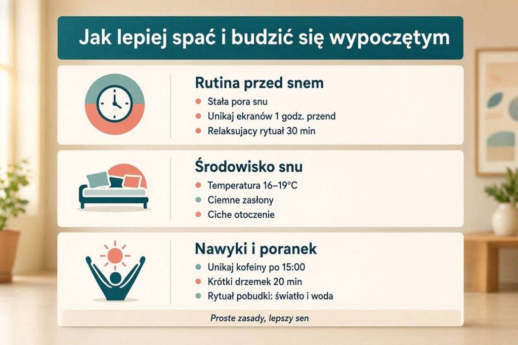 Jak lepiej spać i budzić się wypoczętym?