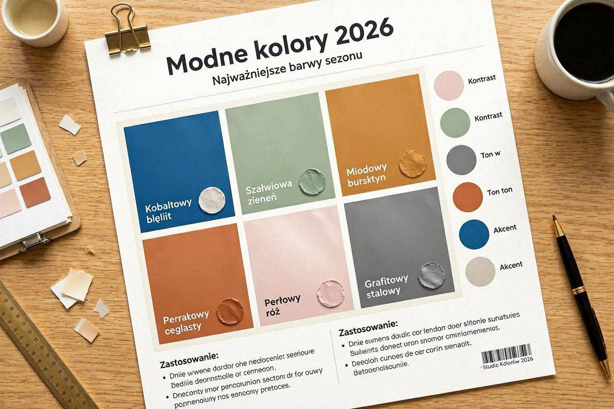 Modne kolory 2026: najważniejsze barwy sezonu