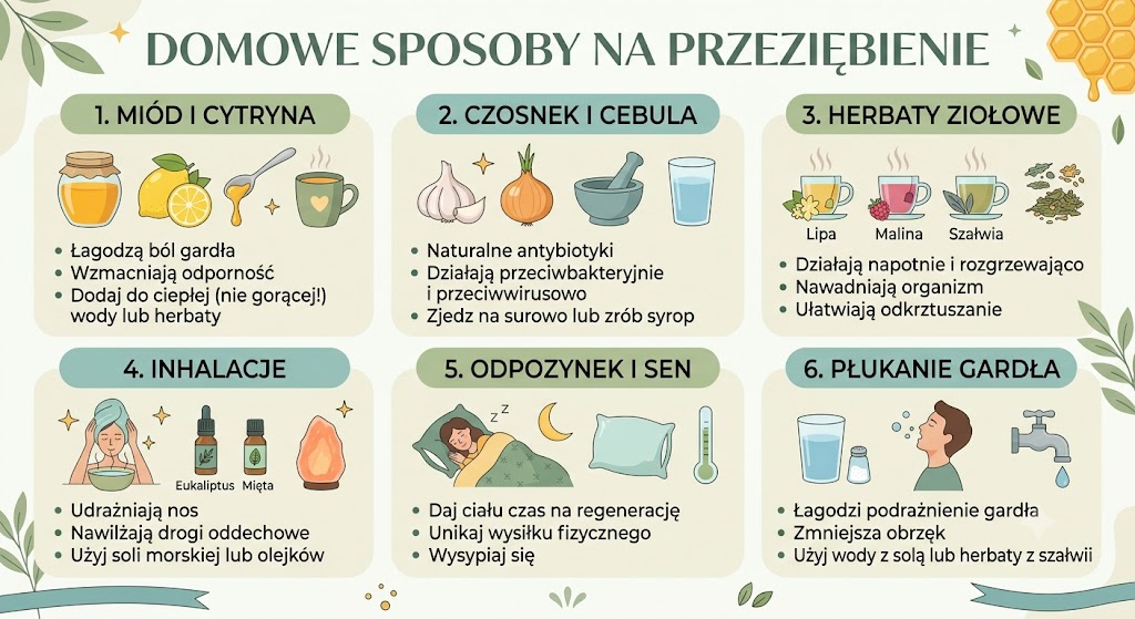 Domowe sposoby na przeziębienie, które realnie łagodzą objawy