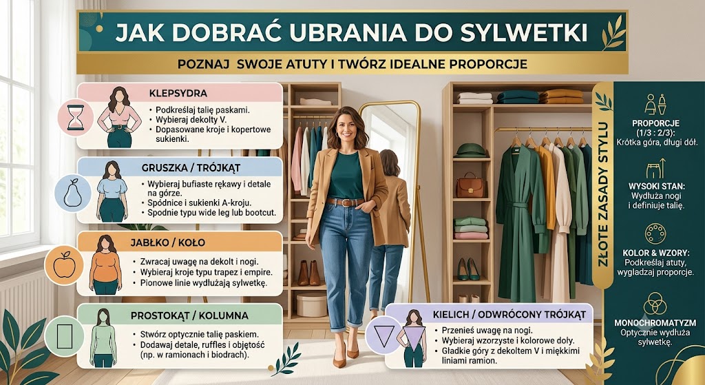 Jak dobrać ubrania do sylwetki i wyglądać proporcjonalnie