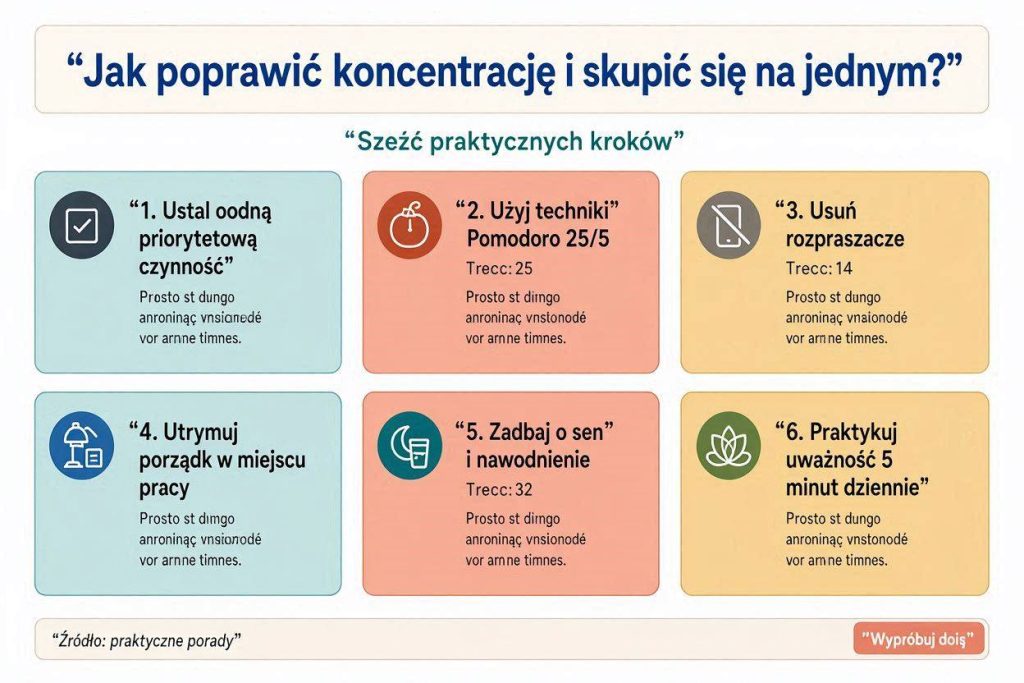 Jak skupić się na jednej rzeczy, gdy wszystko rozprasza?