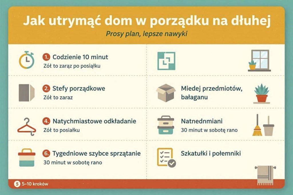 Jak utrzymać porządek w domu na dłużej bez ciągłego sprzątania?