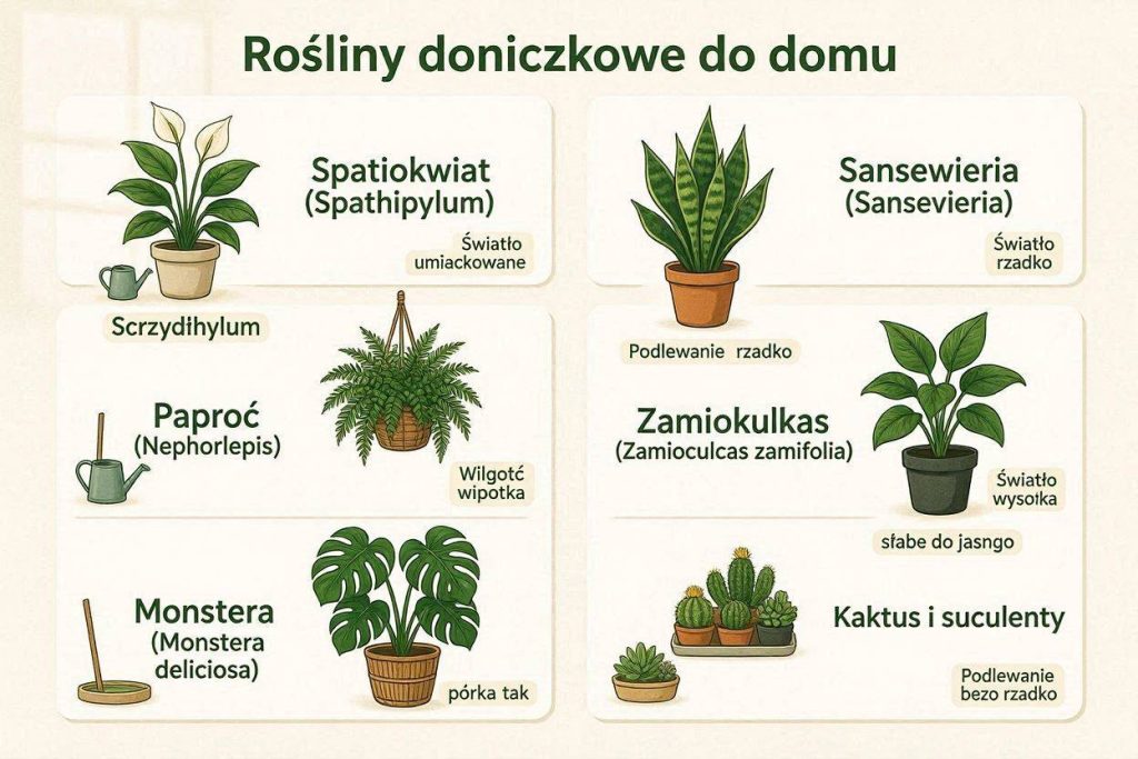 Rośliny doniczkowe do domu – gatunki łatwe w pielęgnacji