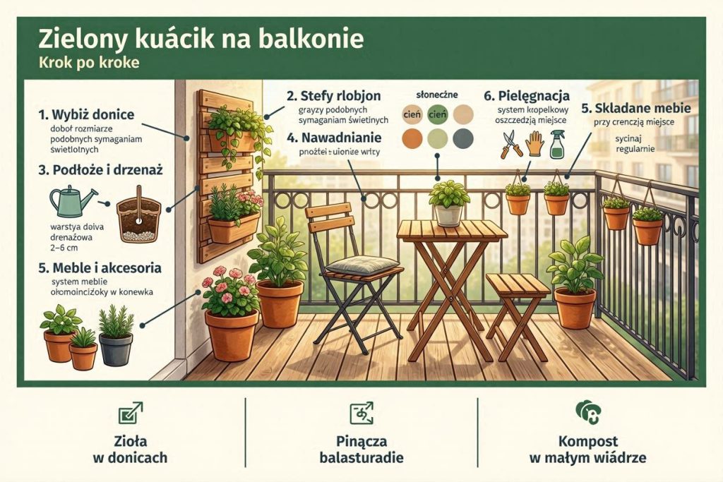 Jak urządzić balkon, by był zielonym zakątkiem?