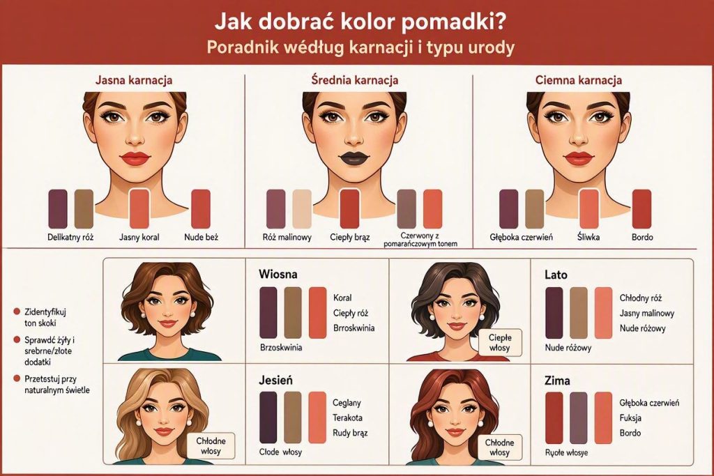 Jak dobrać kolor pomadki do karnacji i typu urody?