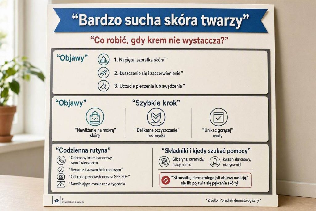 Bardzo sucha skóra twarzy – co robić, gdy krem nie wystarcza?