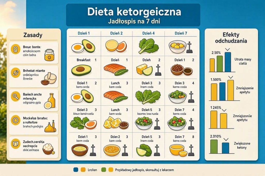 Dieta ketogeniczna: jadłospis na 7 dni, zasady i efekty odchudzania