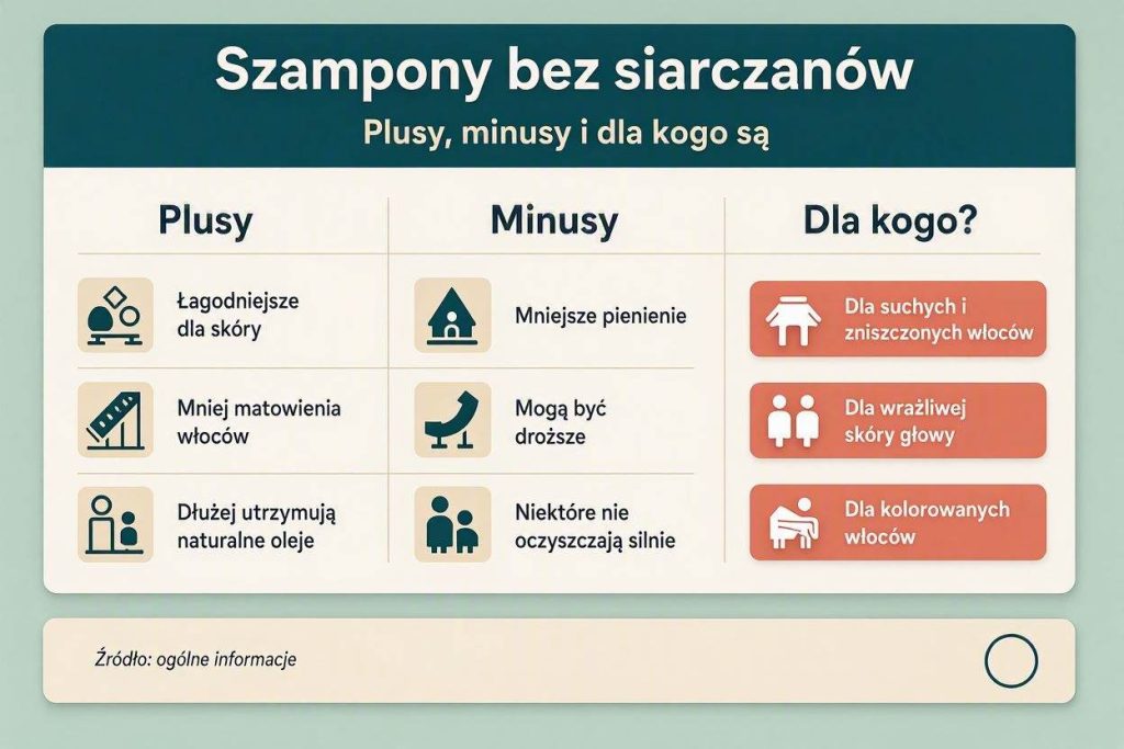 Szampony bez siarczanów – plusy, minusy i dla kogo są
