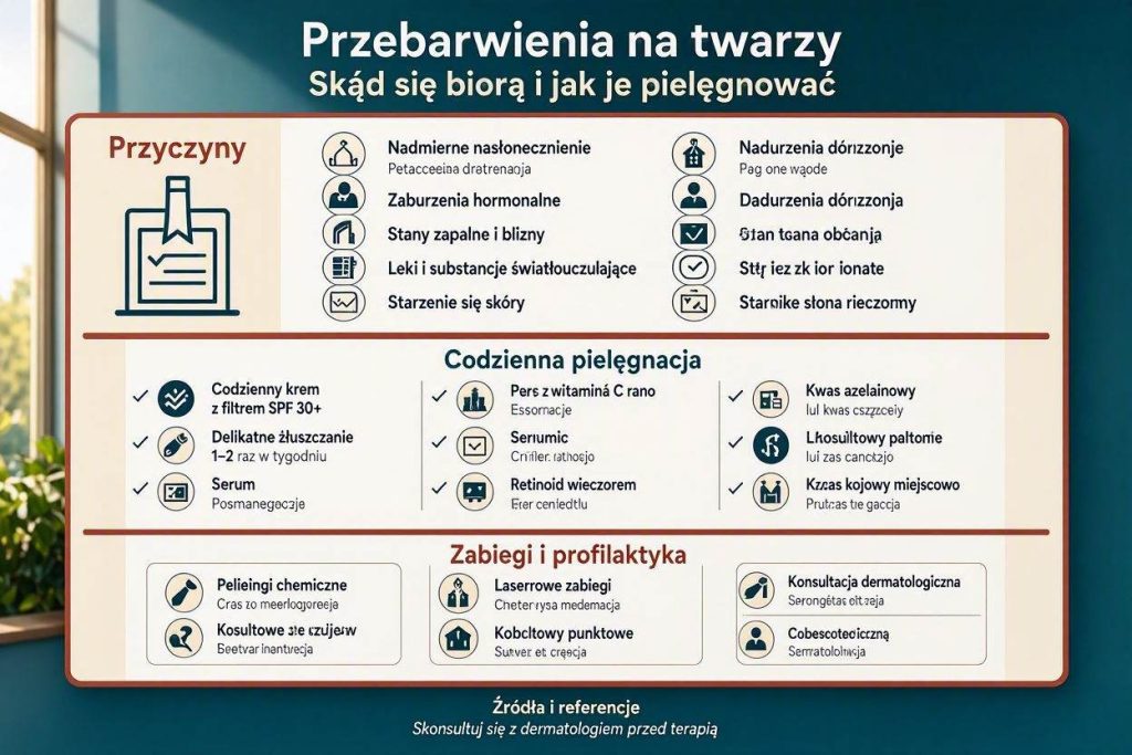 Przebarwienia na twarzy – skąd się biorą i jak je pielęgnować?
