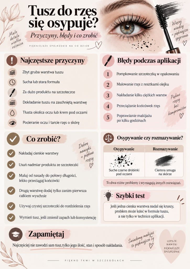 Dlaczego tusz do rzęs się osypuje i jak temu zapobiec?