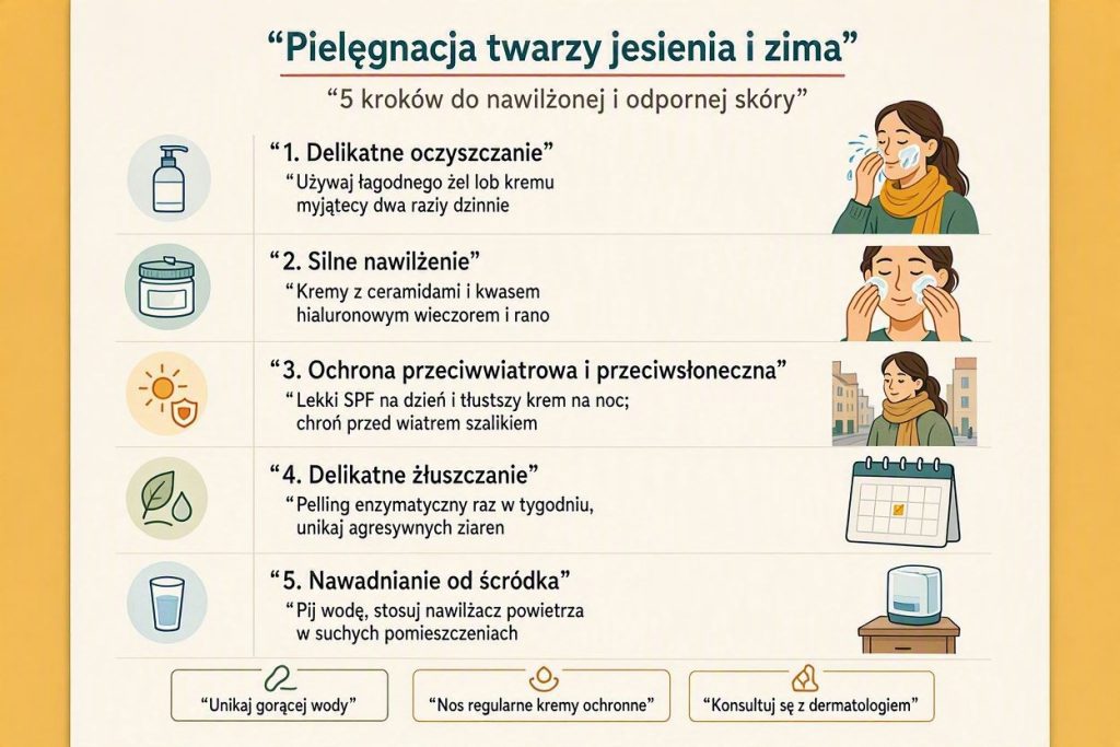 Jak dbać o skórę twarzy jesienią i zimą?Poradnik pielęgnacyjny