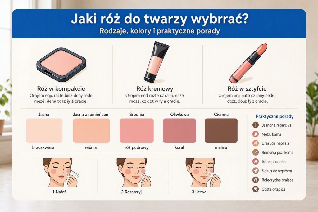 Jaki róż do twarzy wybrać? Rodzaje, kolory i praktyczne porady