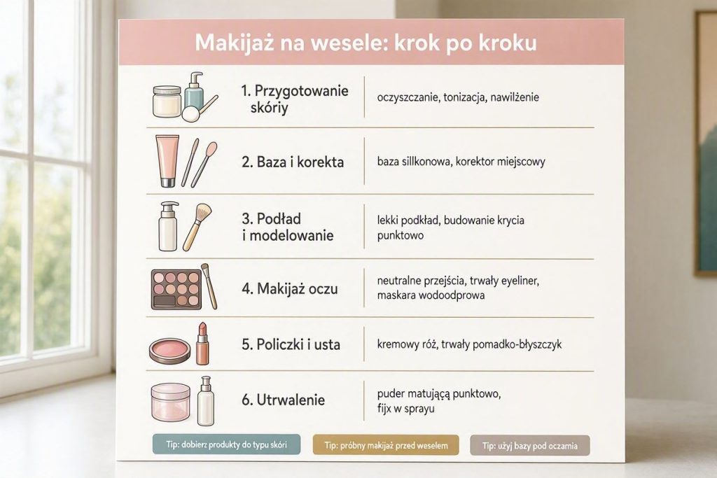 Makijaż na wesele krok po kroku. Jak uzyskać trwały i świeży efekt?